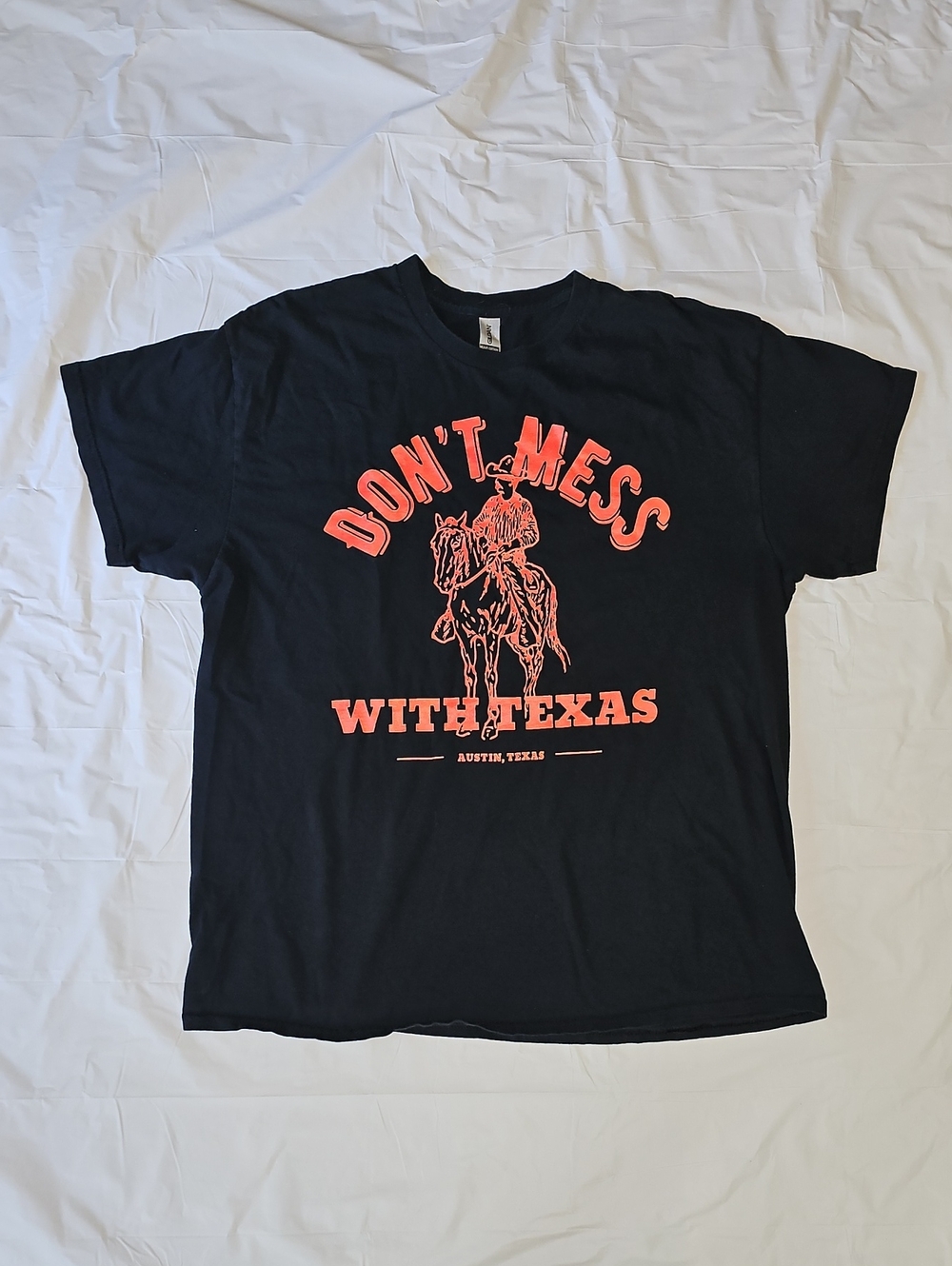 Don't Mess With Texas Austin, Texas Adult XL Black Graphic T-Shirt Used